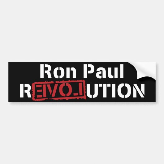 Ron Paul Revolution Bumpersticker (Voorkant)