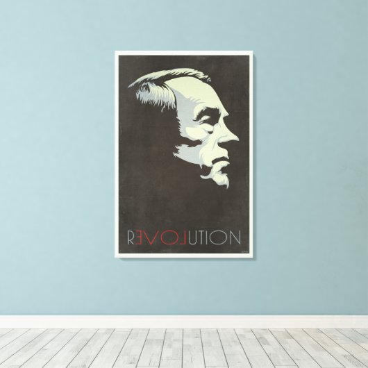 Ron Paul Revolution doeken Canvas Afdruk (Insitu (Houten vloer))
