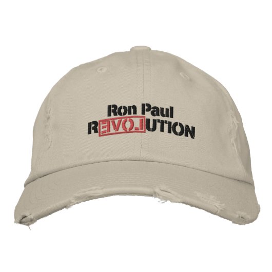 Ron Paul Revolution geborduurd Pet (Voorkant)