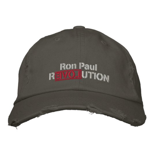 Ron Paul Revolution geborduurd Pet (Voorkant)