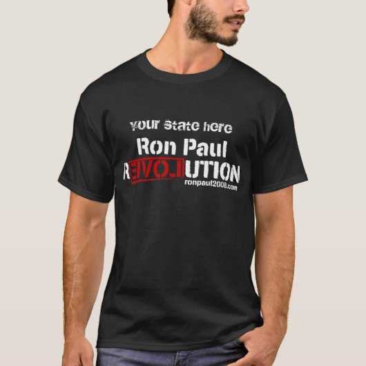 Ron Paul Revolution Gepersonaliseerd Shirt (Voorkant)
