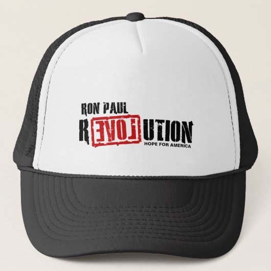Ron Paul Revolution - Hope for America Trucker Pet (Voorkant)