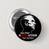 Ron Paul Revolution - Mosterdbare Buttonnen Ronde Button 5,7 Cm (Voorkant /achterkant)