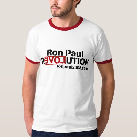 Ron Paul Revolution T-Shirt (Voorkant)