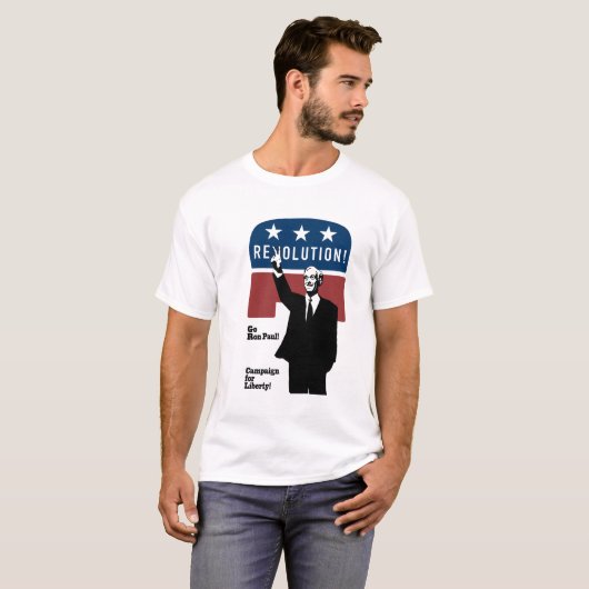 Ron Paul Revolution! T-shirt (Voorkant volledig)