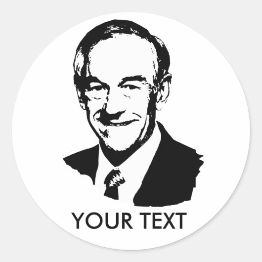 Ron Paul Ronde Sticker (Voorkant)