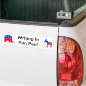 Ron Paul schrijft in Bumpersticker (Op Truck)