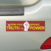 Ron Paul spreekt over waarheid aan kracht Bumpersticker (Op auto)