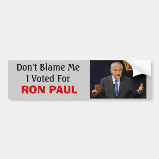 Ron Paul tijdens een debat, wees niet schuldig ... Bumpersticker