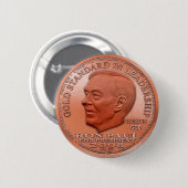 Ron Paul "verbood" Copper Liberty Dollar...Button! Ronde Button 5,7 Cm (Voorkant /achterkant)