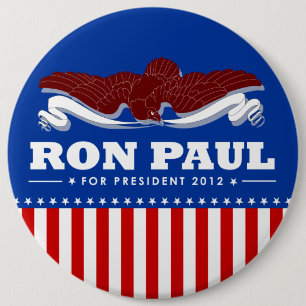 Ron Paul voor President 2012 Ronde Button 6,0 Cm