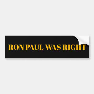 Ron Paul was de juiste Bumpersticker