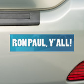 Ron Paul, Yall. Bumpersticker (Op auto)