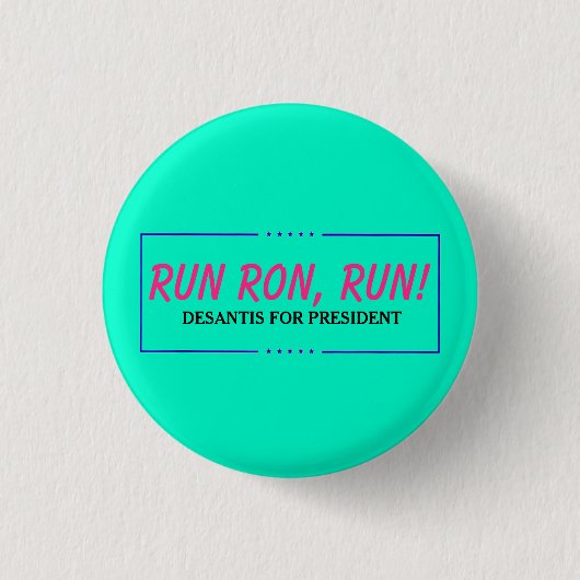 Ron rennen, rennen. ronde button 3,2 cm (Voorkant)