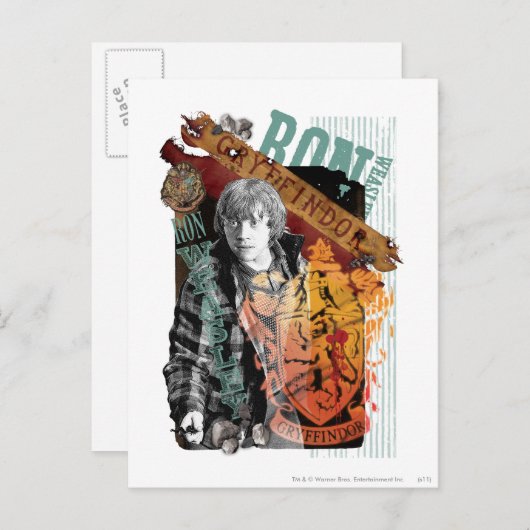 Ron Weasley Collage 1 Briefkaart (Voorkant / Achterkant)