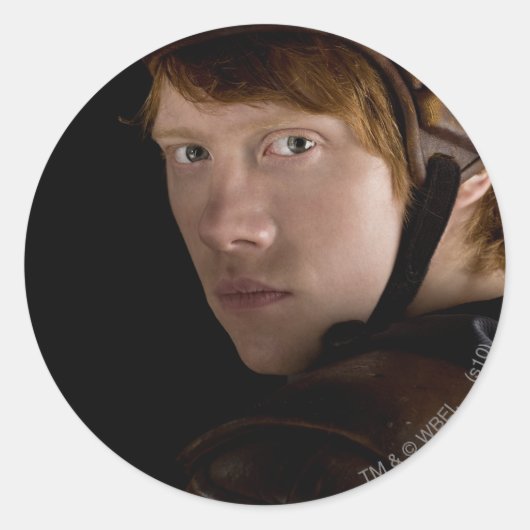 Ron Weasley Geared Ronde Sticker (Voorkant)