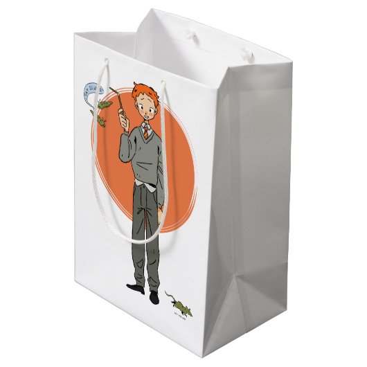 Ron Weasley illustratie "Eet slakken" Medium Cadeauzakje (Achterkant Gekanteld)