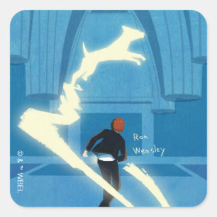 Ron Wemel Patronus Schilderij Vierkante Sticker