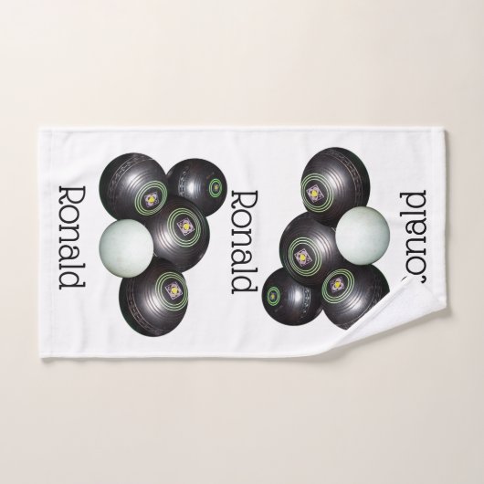 Ronald Nom Sur La Conception Des Boules De Pelouse (Serviette à main)