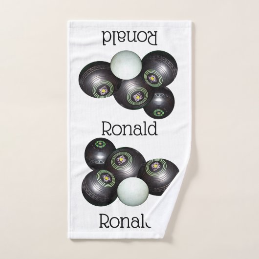 Ronald Nom Sur La Conception Des Boules De Pelouse (Serviette à main)