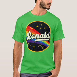 Ronald Rainbow in ruimte stijl T-shirt
