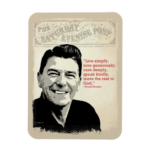 Ronald Reagan Quote Magneet (Verticaal)