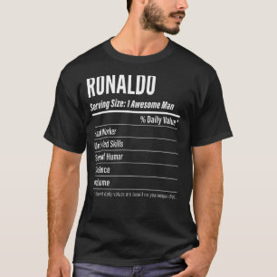 Ronaldo Gift, Voedingswaarde Feiten Serving Size,  T-shirt