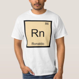 Ronaldo Name Chemistry Element Periodic Table T-shirt