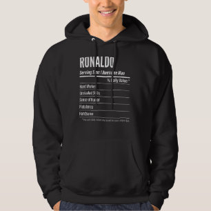 Ronaldo Serving Maat Voeding Etiket Calorieën Hoodie