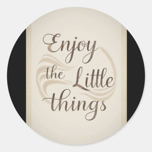 Rond 002 Profitez de petites choses Sticker (Devant)