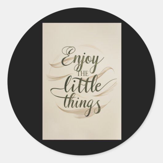 Rond 007 Profitez de petites choses Sticker (Devant)