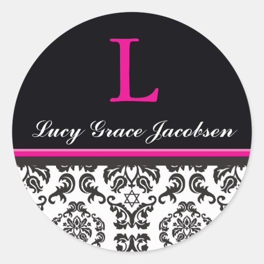 Rond 107 Jodene :: STICKER SEAL :: damask1 (Devant)