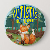 Rond 10 Cm Autistic and Loved Autistic Pin badge (Devant)