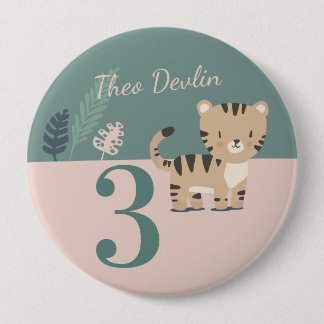 Rond 10 Cm Badge d'anniversaire personnalisé pour enfant Safa