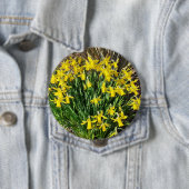 Rond 10 Cm Badge de Spring Yellow (En situation)