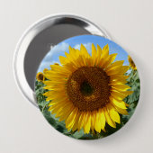 Rond 10 Cm Badge géant de tournesol (Devant & derrière)