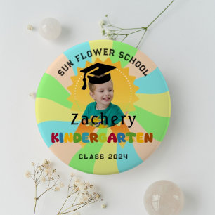 Rond 10 Cm Bouton personnalisé de photo de badge de fin d'étu