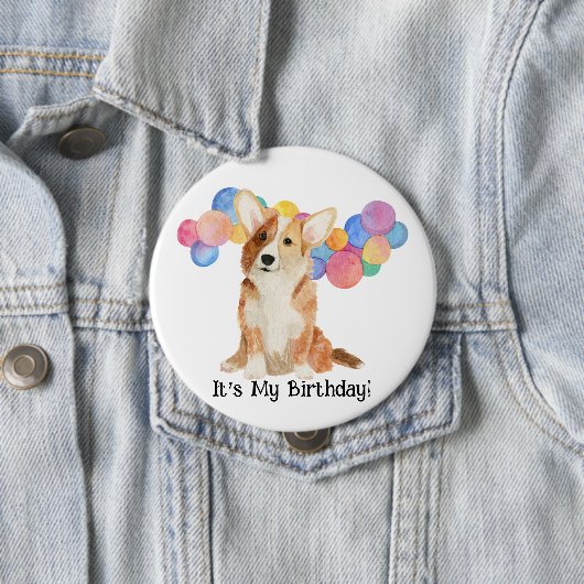 Rond 10 Cm Editable "C'est mon anniversaire !" Badge (En situation)