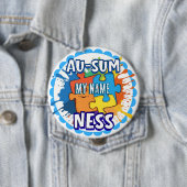 Rond 10 Cm Épingle de badge de sensibilisation à l'autisme (En situation)