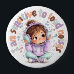 Rond 10 Cm  I Am Sensitive to Noises Badge Pin Sensory Badge<br><div class="desc">A thoughtful and stylish enamel pin designed to raise awareness and promote understanding of sensory sensitivities. Perfect for individuals who experience sensory processing challenges, this badge communicates important information with clarity and compassion. Ideal for everyday wear on jackets, bags, or lanyards, it helps create a more inclusive and supportive environment....</div>
