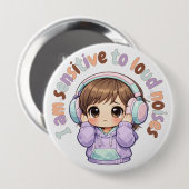 Rond 10 Cm I have sensory issues Pin Button Badge (Devant & derrière)