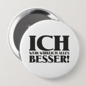 Rond 10 Cm Ich weiß wirklich alles Besser! Badge (Devant & derrière)