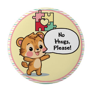 Rond 10 Cm Je suis autiste Pas de câlins svp épingle Badge
