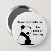 Rond 10 Cm S'il te plaît porte-moi le badge dur d'audition (Devant & derrière)