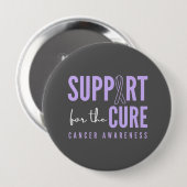 Rond 10 Cm toute la conscience du cancer.support.cure. Badge (Devant & derrière)