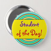 Rond 10 Cm Whimsical "Étudiant du jour !" Badge (Devant & derrière)