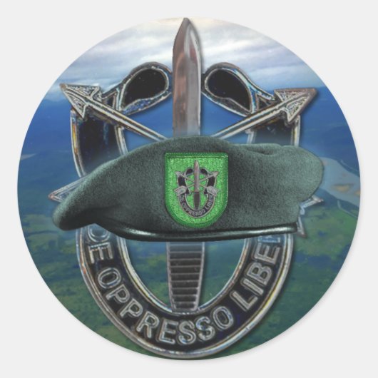 Rond 10e Sticker du groupe des forces spéciales Berets  (Devant)