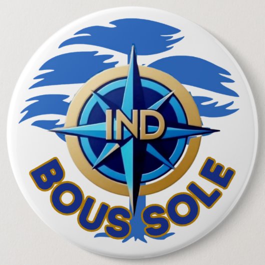 Rond 15,2 Cm Badge Boussole IND (Devant)