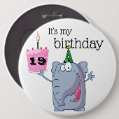 Rond 15,2 Cm Badge d'anniversaire - C'est mon anniversaire (Devant & derrière)
