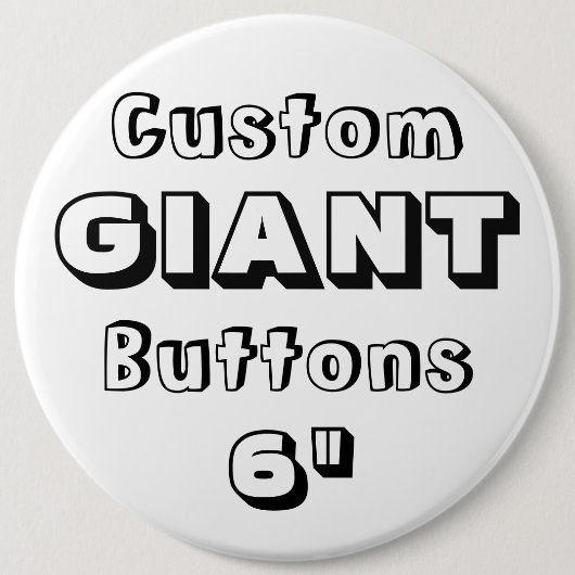 Rond 15,2 Cm Badge géant 6" Bouton (Devant)